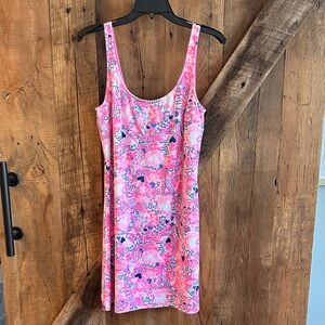 Lilly Pulitzer Velour Valentine’s Chemise Lilac You A Lot. Size Medium NWT